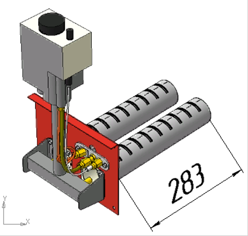 Газогорелочное устройство "Вега-1", панель "Комфорт" (24 кВт), комплектация: "Sit" 630 + "Polidoro" (283 мм)