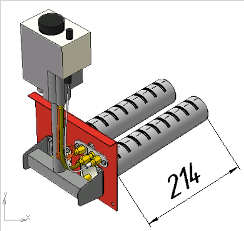 Газогорелочное устройство "Вега-1", панель "Комфорт" (15 кВт), комплектация: "Sit" 630 + "Polidoro" (214 мм)